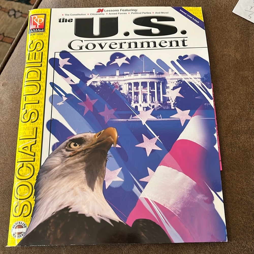 The US Government text a reproducible book with 24 lessons. Designed for middle